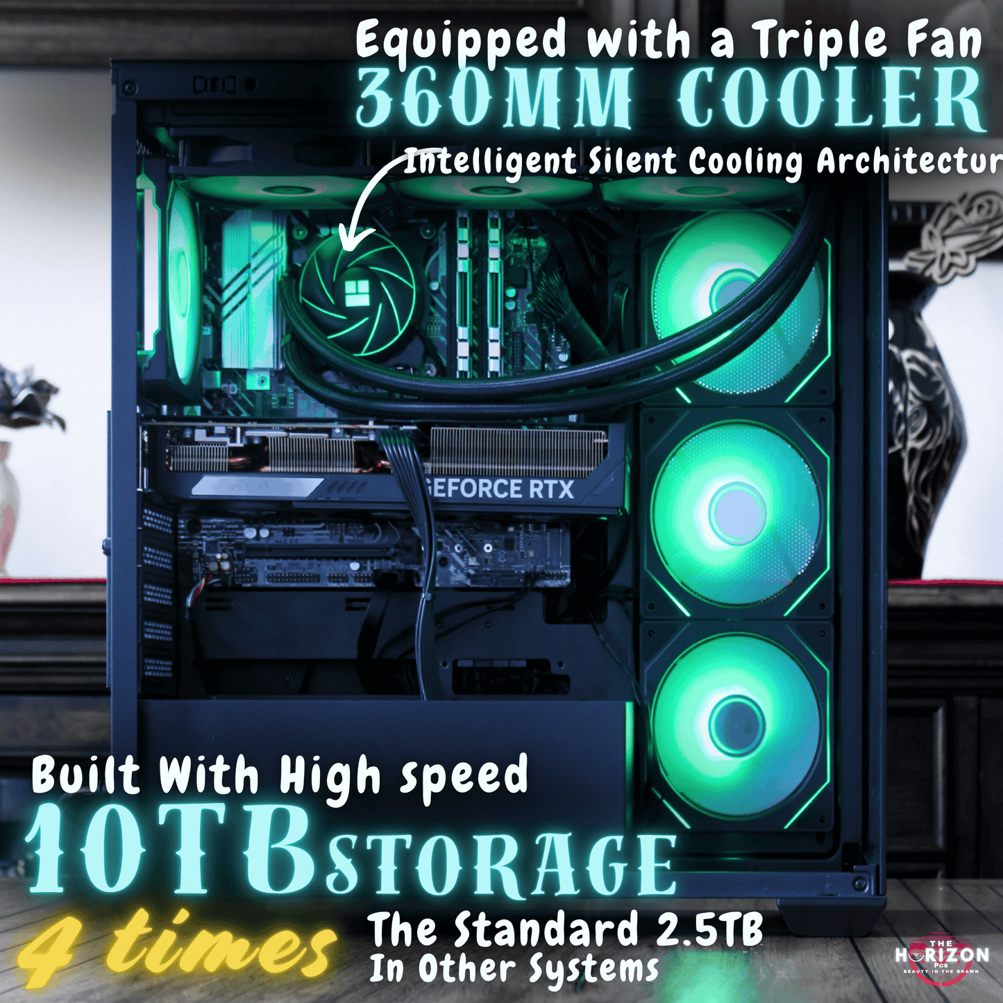 The Horizon Autherium Dragon RGB I9 RTX Gaming PC || 64GB RAM || 9TB High Speed Storage || Core I9 Upto 5.4Ghz || RTX 5070 OC || Windows 11 PRO || 360MM AIO || 2.4GB/s WiFi 6E, VR and Gaming Ready Visit the The Horizon Pcs Store