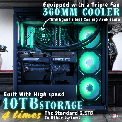 The Horizon Autherium Dragon RGB I9 RTX Gaming PC || 64GB RAM || 9TB High Speed Storage || Core I9 Upto 5.4Ghz || RTX 5070 OC || Windows 11 PRO || 360MM AIO || 2.4GB/s WiFi 6E, VR and Gaming Ready Visit the The Horizon Pcs Store